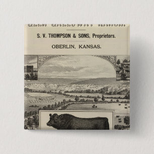 Glen Galloway Ranch, Oberlin, Kansas 15 Cm Square Badge