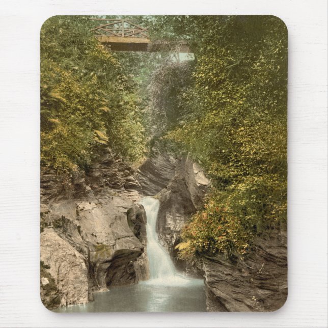 Glen May Waterfall, Peel, Isle of Man, England Mouse Pad (Front)