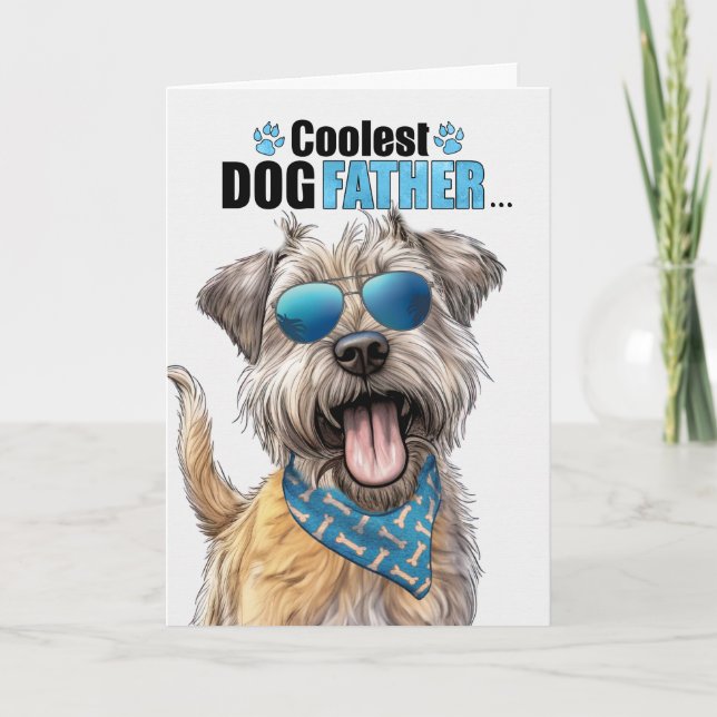 Glen of Imaal Terrier Dog Coolest Dad Father's Day Holiday Card (Front)