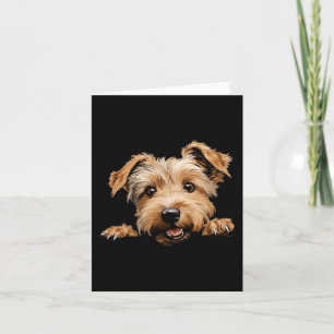 Glen of Imaal Terrier Dog Mum Dad Peeking Puppy Card