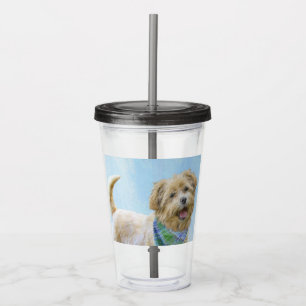 Glen of Imaal Terrier Painting - Original Dog Art Acrylic Tumbler