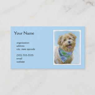 Glen of Imaal Terrier Painting - Original Dog Art Business Card