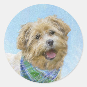 Glen of Imaal Terrier Painting - Original Dog Art Classic Round Sticker