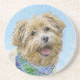Glen of Imaal Terrier Painting - Original Dog Art Coaster