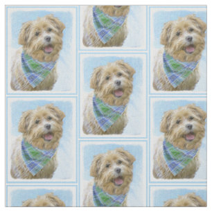 Glen of Imaal Terrier Painting - Original Dog Art Fabric