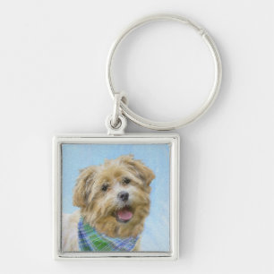 Glen of Imaal Terrier Painting - Original Dog Art Key Ring