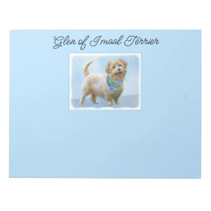 Glen of Imaal Terrier Painting - Original Dog Art Notepad