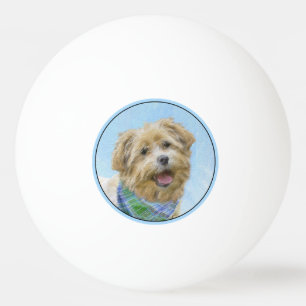 Glen of Imaal Terrier Painting - Original Dog Art Ping Pong Ball