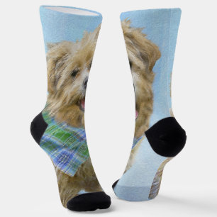 Glen of Imaal Terrier Painting - Original Dog Art Socks