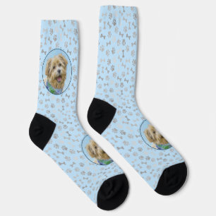Glen of Imaal Terrier Painting - Original Dog Art Socks
