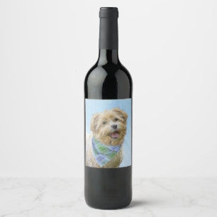 Glen of Imaal Terrier Painting - Original Dog Art Wine Label