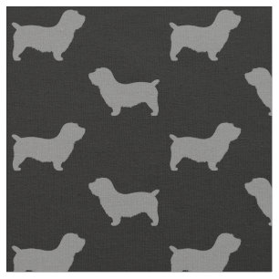 Glen of Imaal Terrier Silhouettes Pattern Fabric
