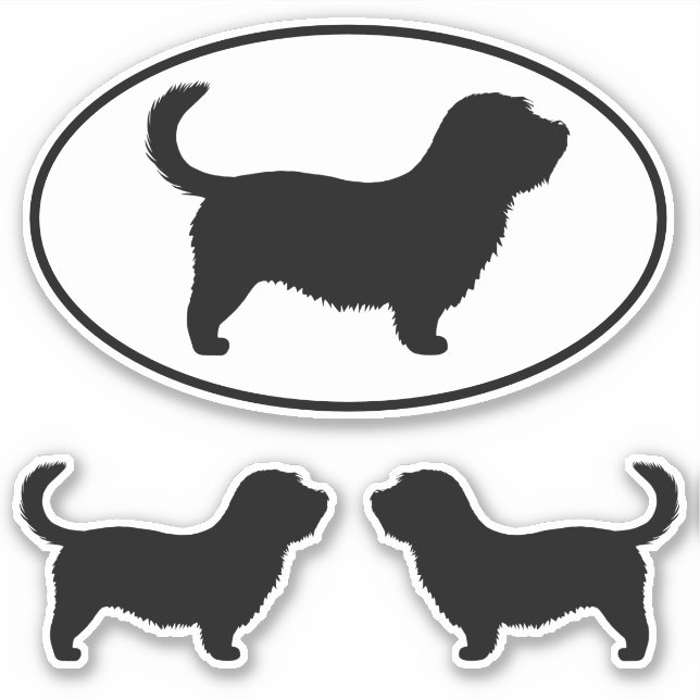 Glen of Imaal Terrier Silhouettes with Long Tail (Front)