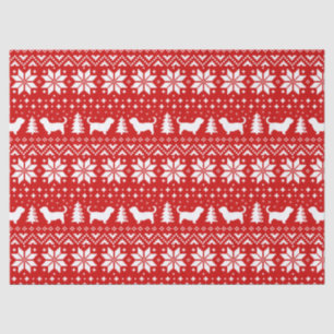 Glen of Imaal Terriers Christmas Pattern Red Tissue Paper