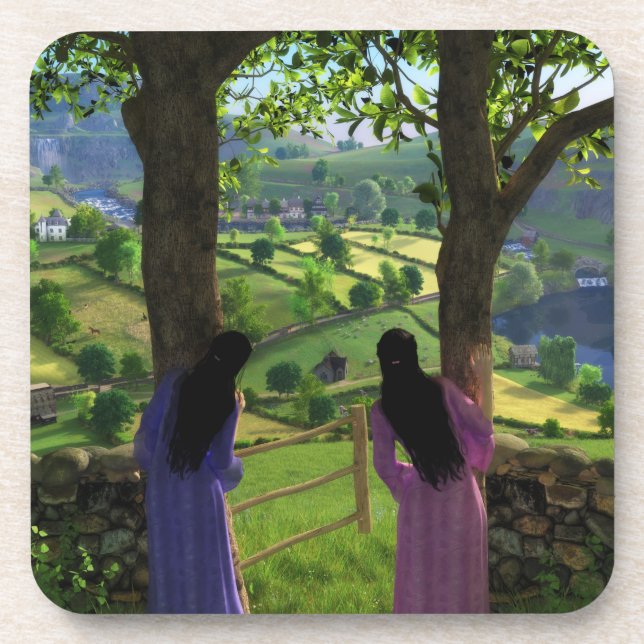 Glen of the Twins Cork Coasters (Front)