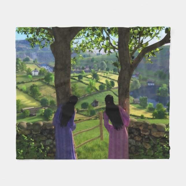 Glen of the Twins Fleece Blanket (Front (Horizontal))