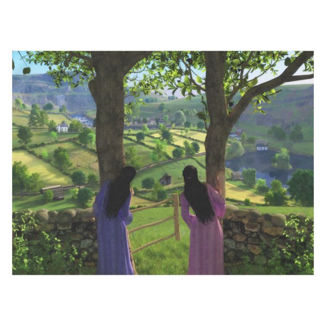 Glen of the Twins Tablecloth (Front (Horizontal))