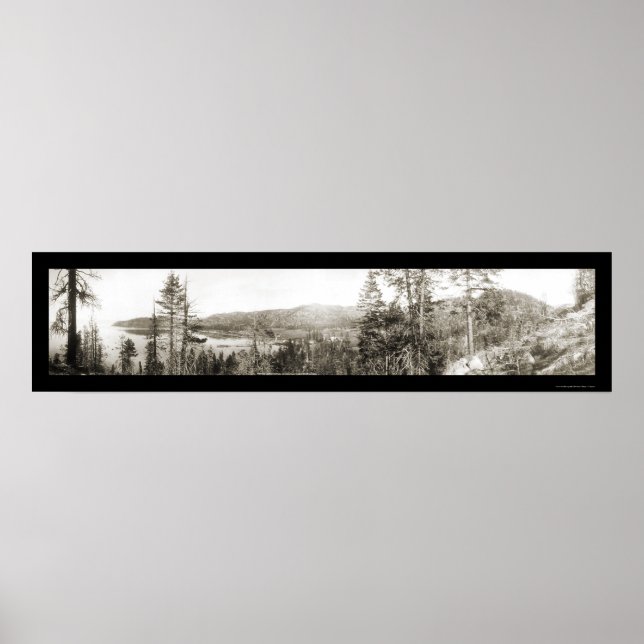 Glenbrook Lake Tahoe Photo 1906 Poster (Front)