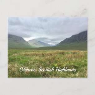 Glencoe Valley Mountains in Scottish Highlands Postcard