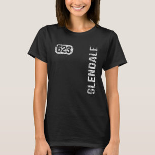 Glendale Arizona 623 Area Code Vintage Retro T-Shirt
