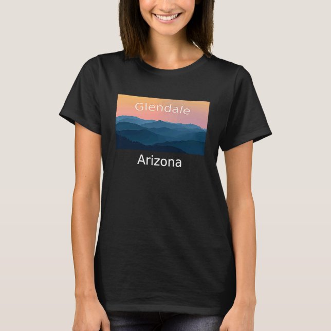 Glendale Arizona Mountain sunset hometown T-Shirt (Front)
