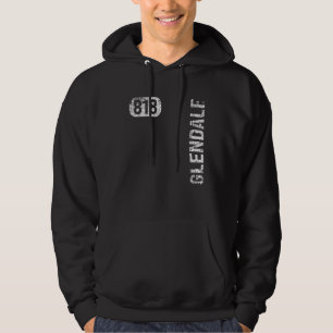 Glendale California 818 Area Code Vintage Retro Hoodie
