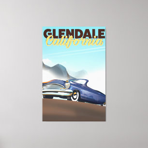 Glendale, California travel poster Canvas Print