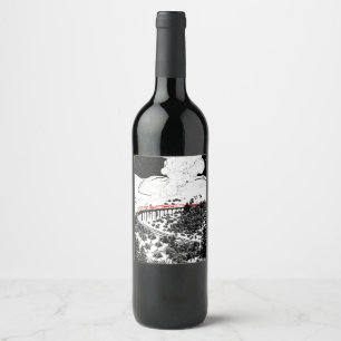 Glenfinnan Viaduct  Steam Train Wine Label