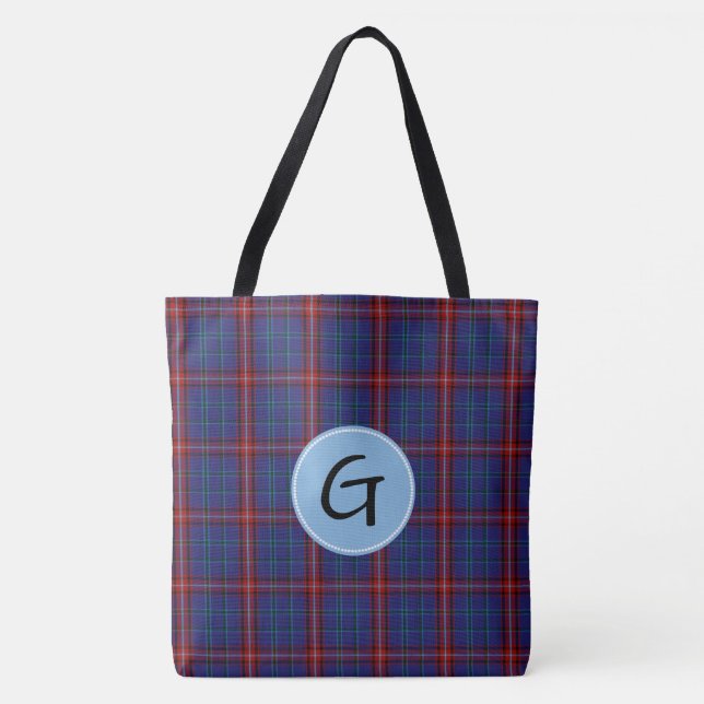 Glenn Tartan Plaid Tote Bag (Front)