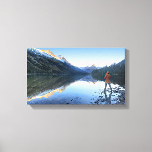 Glenns Lake Sunset - Glacier National Park Canvas Print
