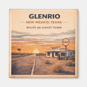 Glenrio Route 66 Ghost Town Fridge Souvenir Magnet
