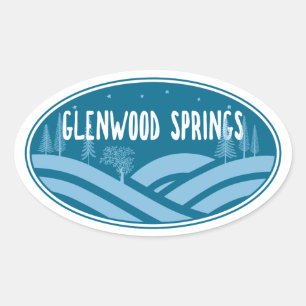 Glenwood Springs Colorado Outdoors Oval Sticker