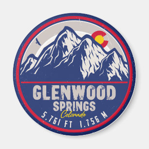 Glenwood Springs Colorado Ski Hiking Mountain Magnet