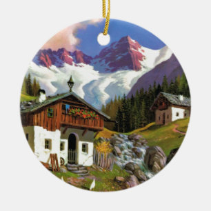 Gletcherwelt, Switzerland Ceramic Tree Decoration