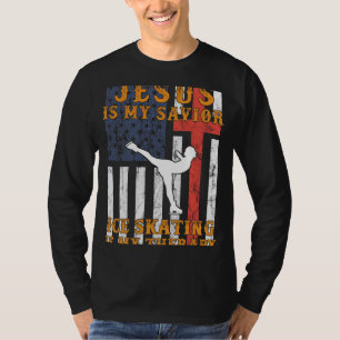 Glide of Faith: Jesus is my Saviour, Ice-Skating i T-Shirt