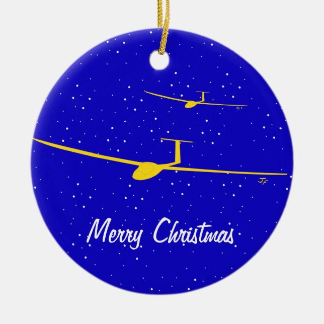 Glider Ceramic Tree Decoration (Front)