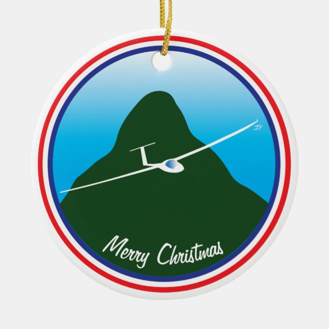 Glider Ceramic Tree Decoration (Front)