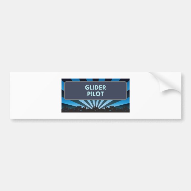 Glider Pilot Marquee Bumper Sticker (Front)