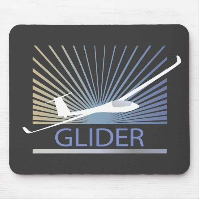 Glider Sailplane Aircraft Mouse Pad (Front)