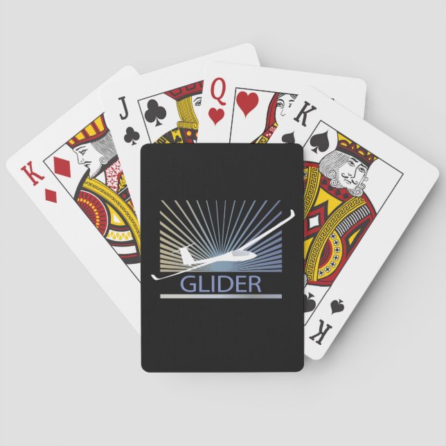 Glider Sailplane Aircraft Playing Cards (Back)
