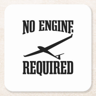 Glider Sayings | Gliding Pilot Soaring Soar Gift Square Paper Coaster