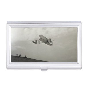Glider Test Flight Aviation Wright Brothers Business Card Holder
