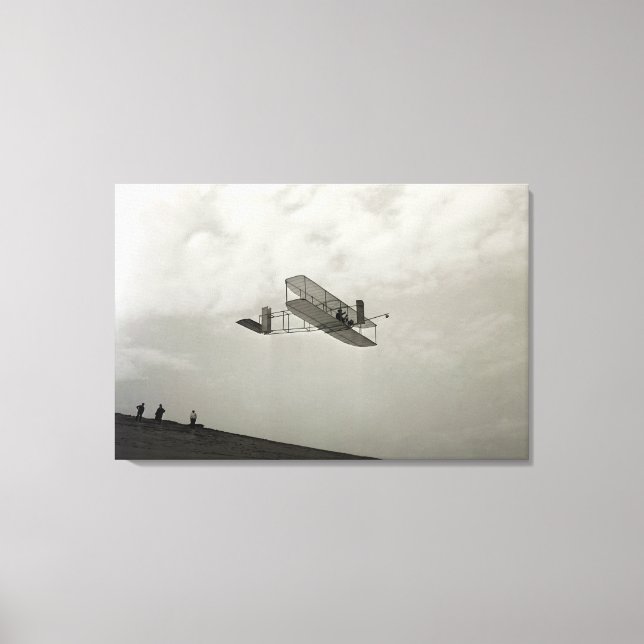 Glider Test Flight Aviation Wright Brothers Canvas Print (Front)