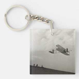 Glider Test Flight Aviation Wright Brothers Key Ring