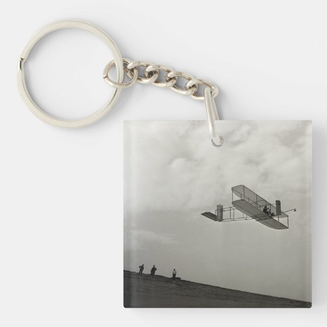 Glider Test Flight Aviation Wright Brothers Key Ring (Front)