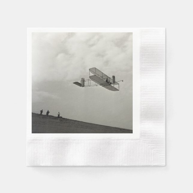 Glider Test Flight Aviation Wright Brothers Napkin (Front)
