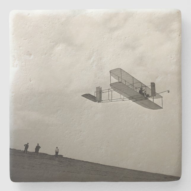 Glider Test Flight Aviation Wright Brothers Stone Coaster (Front)