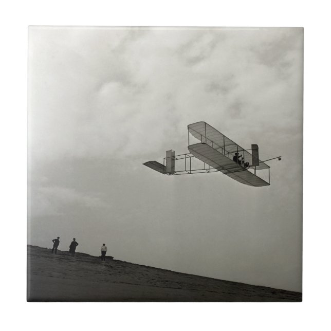 Glider Test Flight Aviation Wright Brothers Tile (Front)