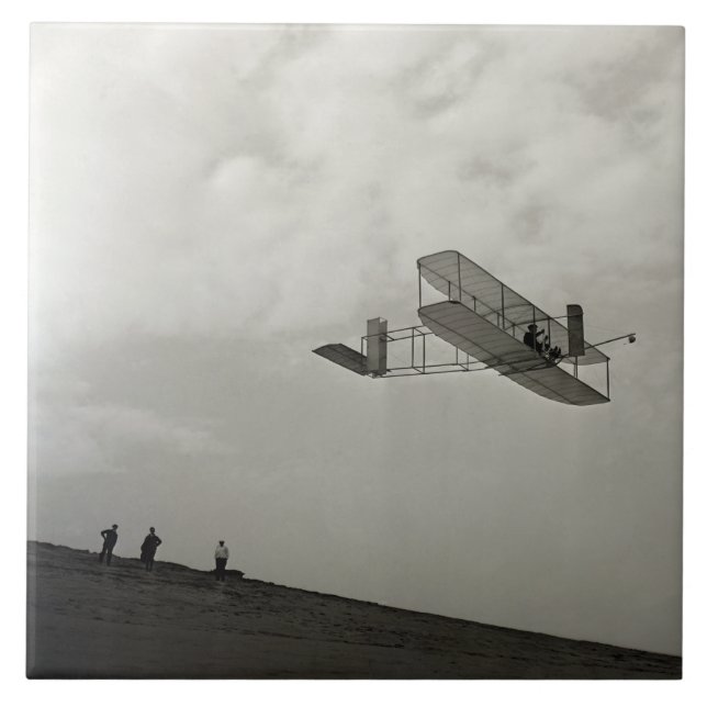 Glider Test Flight Aviation Wright Brothers Tile (Front)
