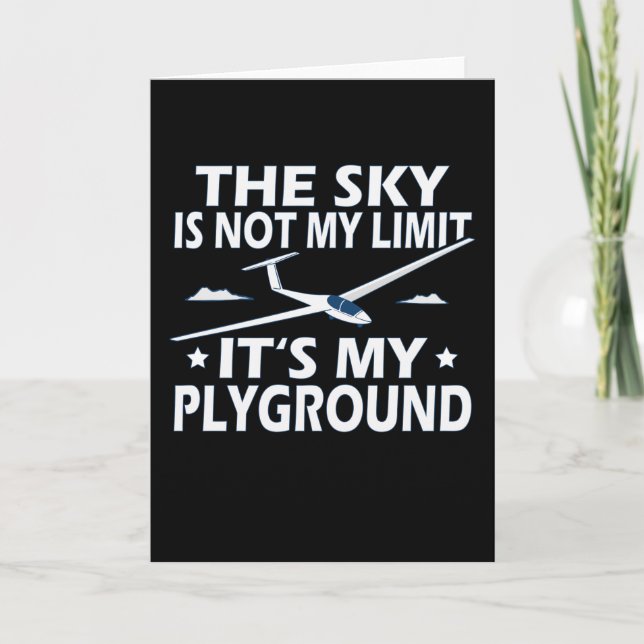 Glider The Sky Is Not My Limit Card (Front)